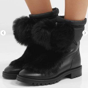 Jimmy Choo Glacie genuine fur + leather boots